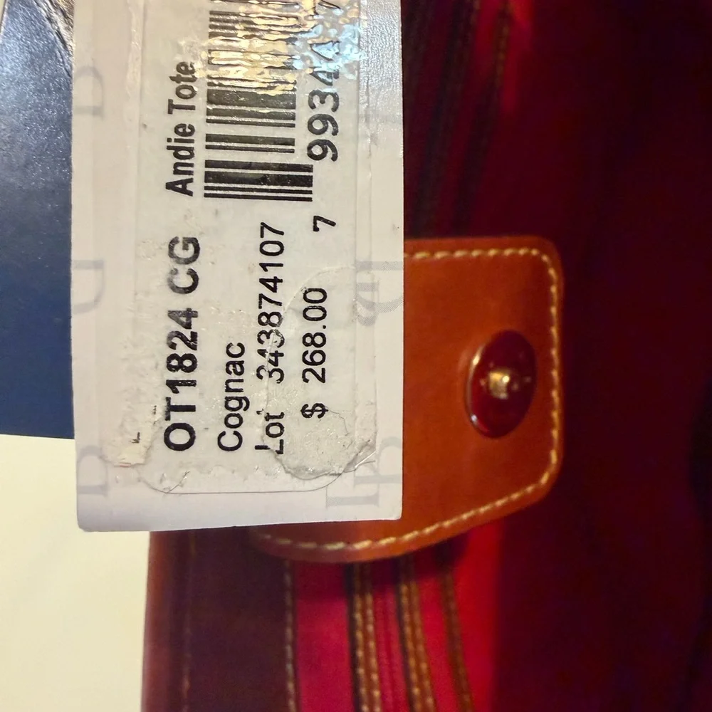 Dooney & Bourke Textured Brown Leather Bag - Picture 4 of 9